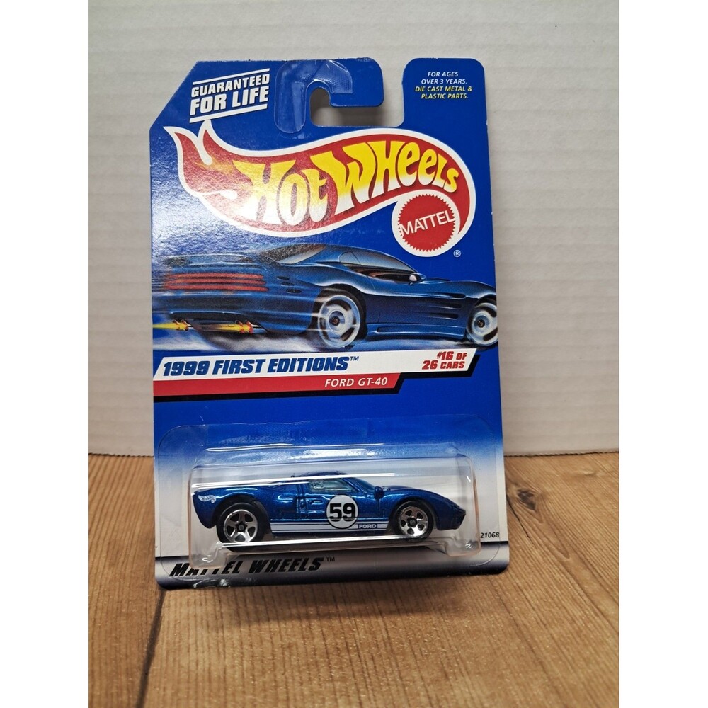1999 First Editions Blue No. 59 Ford GT-40 Mattel Hot Wheels #921 Vehicle HW5